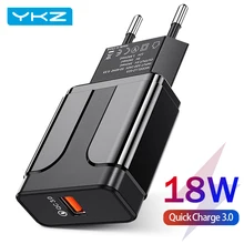 YKZ Mobile Phone Charger Quick Charge QC 3.0 4.0 18W Fast Charging EU US Plug Adapter Wall USB Charger For iPhone Samsung Xiaomi YKZ Mobile Phone Charger Quick Charge QC 3.0 4.0 18W Fast Charging EU US Plug Adapter Wall USB Charger For iPhone Samsung Xiaomi