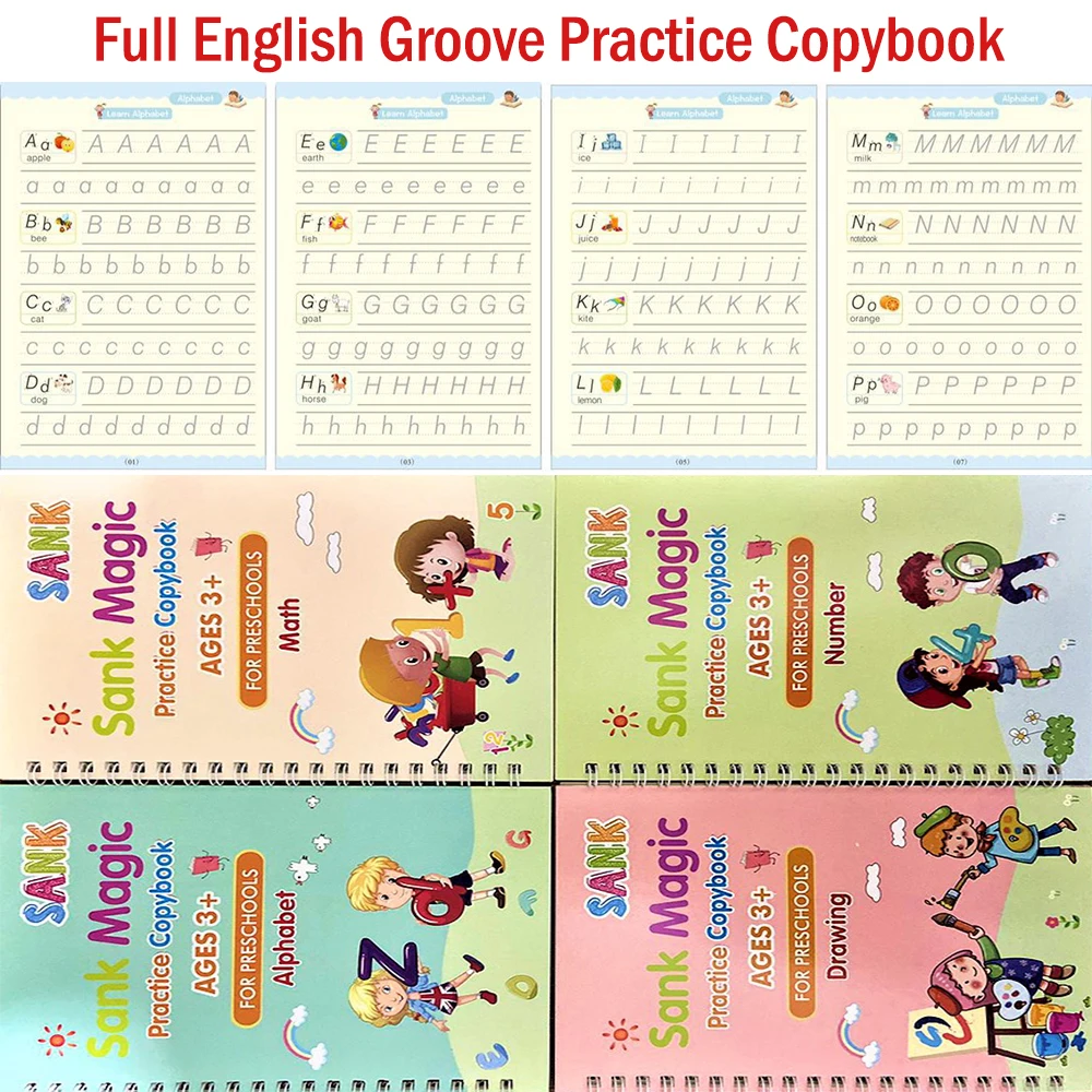 Groove copybook For Calligraphy Books For Kids Word Children's Book Handwriting Children writing Learning English Practice Book
Groove copybook For Calligraphy Books For Kids Word Children's Book Handwriting Children writing Learning English Practice Book