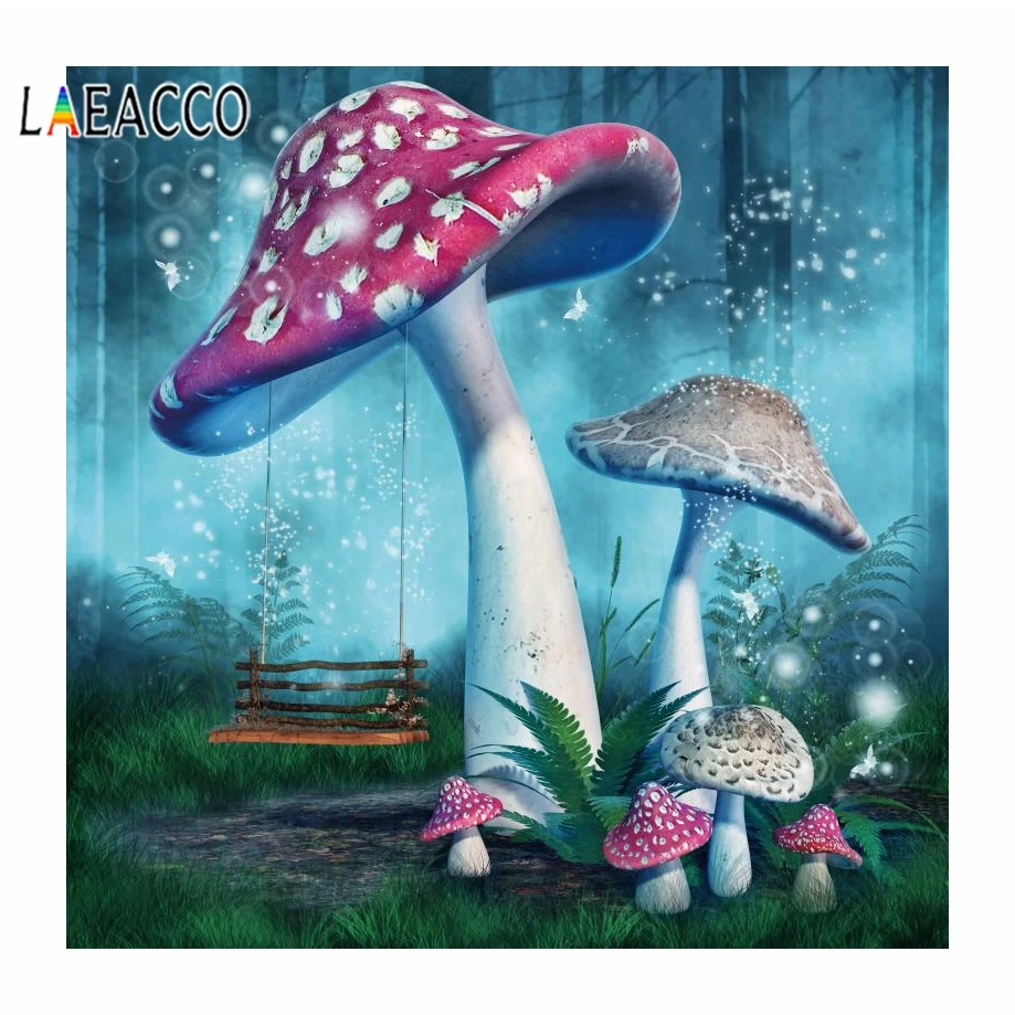 Laeacco Fairytale Forest Mushroom Swing Photographic Backgrounds For Photo Studio Birthday Seamless Vinyl Photography Backdrop
Laeacco Fairytale Forest Mushroom Swing Photographic Backgrounds For Photo Studio Birthday Seamless Vinyl Photography Backdrop