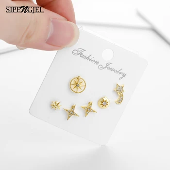 New Tiny Luxury Charm Personality Star Earrings Set Micro Quality Cz Crystal Classic Set Earings For Women Korean Jewerlly 2020
New Tiny Luxury Charm Personality Star Earrings Set Micro Quality Cz Crystal Classic Set Earings For Women Korean Jewerlly 2020