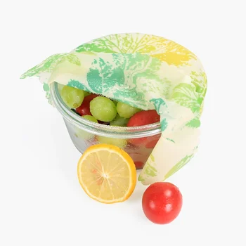 3PCS Beeswax Organic Cotton Beeswax Fresh Cloth Food Wrap Cling Film Reusable Food Preservation Cloth PLLP EL 
3PCS Beeswax Organic Cotton Beeswax Fresh Cloth Food Wrap Cling Film Reusable Food Preservation Cloth PLLP EL