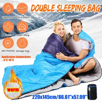 Double Person Sleeping Bag Widened Thickened Cotton Sleeping Bag for -5-10 2.2kg Outdoor Camping Couple Travel Sleeping Supply
Double Person Sleeping Bag Widened Thickened Cotton Sleeping Bag for -5-10 2.2kg Outdoor Camping Couple Travel Sleeping Supply
