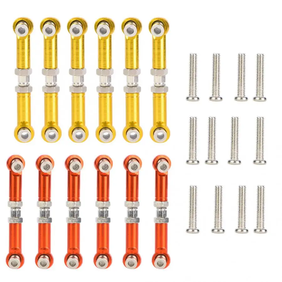 6Pcs/Set Metal Lever Linkage with Rod End Fit for HIMOTO 1/18 E18XB E18XBL E18DB E18DBL E18MT E18OR E18ORL RC Spare Parts Link | Игрушки и
