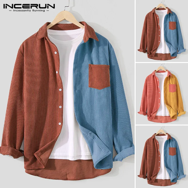 Mens Cozy Shirts INCERUN Mens Leisure Long Sleeve Shirts Patchwork Corduroy Blouse Vintage Pockets Turn Down Collar Camisa 3XL
Mens Cozy Shirts INCERUN Mens Leisure Long Sleeve Shirts Patchwork Corduroy Blouse Vintage Pockets Turn Down Collar Camisa 3XL