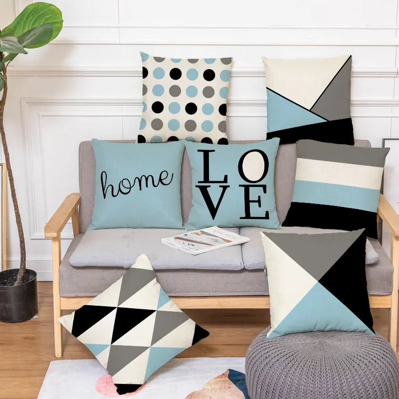 New Style Geometric Blue Pillowcase Decorative Cushion For Sofa DIY Printed Pillow Chair Car Cushion Christmas Home Decoration
New Style Geometric Blue Pillowcase Decorative Cushion For Sofa DIY Printed Pillow Chair Car Cushion Christmas Home Decoration