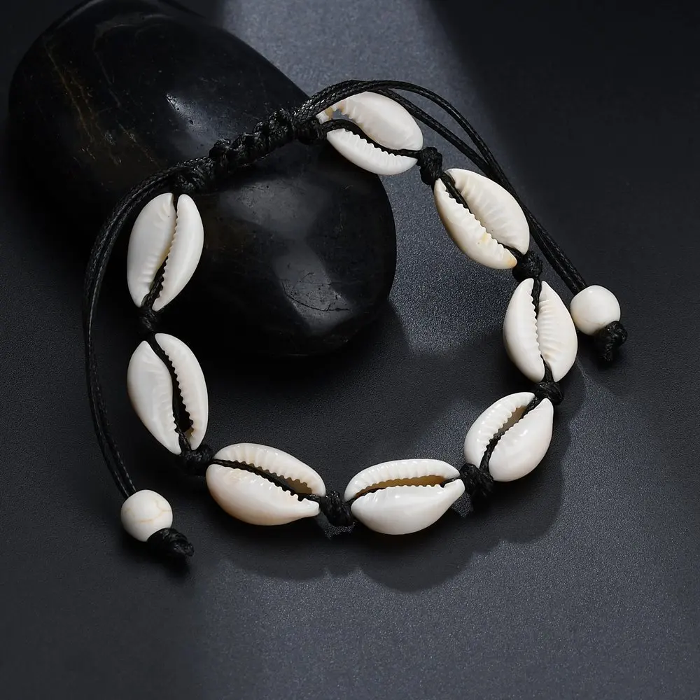 Женские браслеты ручной работы с морскими ракушками богемные пляжные цепочки из