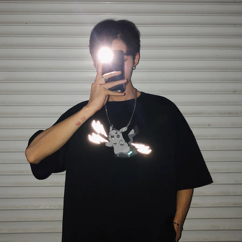Pikachu Lightning Reflective Printed T Shirts for Mens Designer Summer Tops Oversized Teens T Shrit Japanese Anime Funny Tees
Pikachu Lightning Reflective Printed T Shirts for Mens Designer Summer Tops Oversized Teens T Shrit Japanese Anime Funny Tees