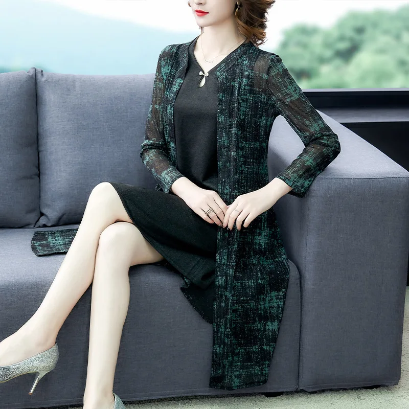 2020 Spring New Style Middle-aged Large Size WOMEN'S Dress Dress WOMEN'S Suit Kuotaitai Mid-length Trench Coat Two-Piece Set
2020 Spring New Style Middle-aged Large Size WOMEN'S Dress Dress WOMEN'S Suit Kuotaitai Mid-length Trench Coat Two-Piece Set