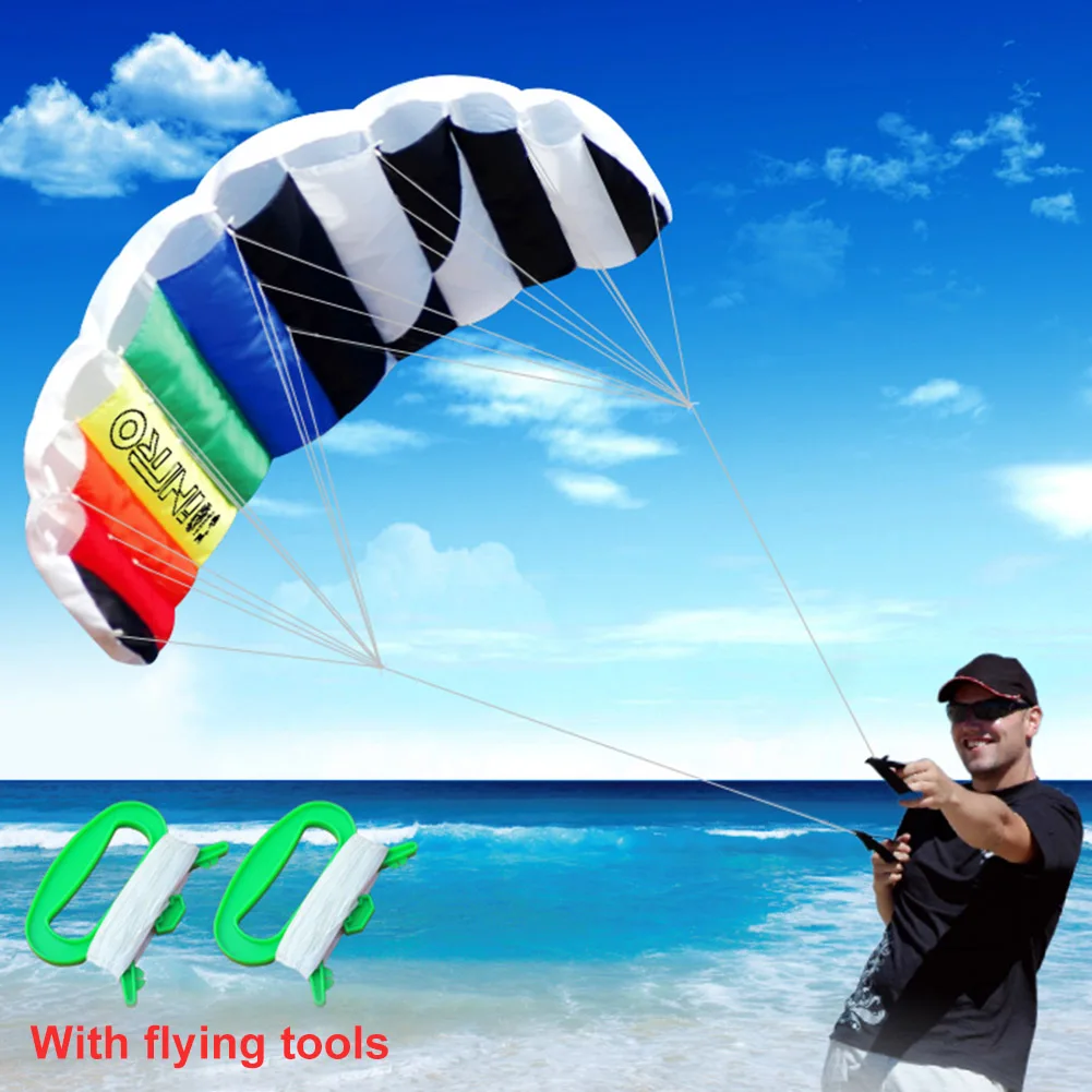 Rainbow Dual Line Kitesurfing Stunt Parachute Soft Parafoil Surfing Kite Sport Kite Large Outdoor Beach Flying Kite
Rainbow Dual Line Kitesurfing Stunt Parachute Soft Parafoil Surfing Kite Sport Kite Large Outdoor Beach Flying Kite