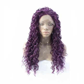 Purple Color Loose Curly Lace Front Wig Fashion Pastel Wigs For Women High Quality Cheap Synthetic Lace Front Wig Heat Resistant
Purple Color Loose Curly Lace Front Wig Fashion Pastel Wigs For Women High Quality Cheap Synthetic Lace Front Wig Heat Resistant