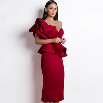 2020 Women Sexy Bodycon Off Shoulder Bandage Dresses Female Ruffles Backless Elegant Evening Party Dress Vestido African Clothes
2020 Women Sexy Bodycon Off Shoulder Bandage Dresses Female Ruffles Backless Elegant Evening Party Dress Vestido African Clothes