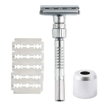 Classic Handle Razor Double-Edged Butterfly Twisted Opening T-Shaped 9-Speed Radical Adjustment Front Razor Unisex Sent 5 Blade
Classic Handle Razor Double-Edged Butterfly Twisted Opening T-Shaped 9-Speed Radical Adjustment Front Razor Unisex Sent 5 Blade