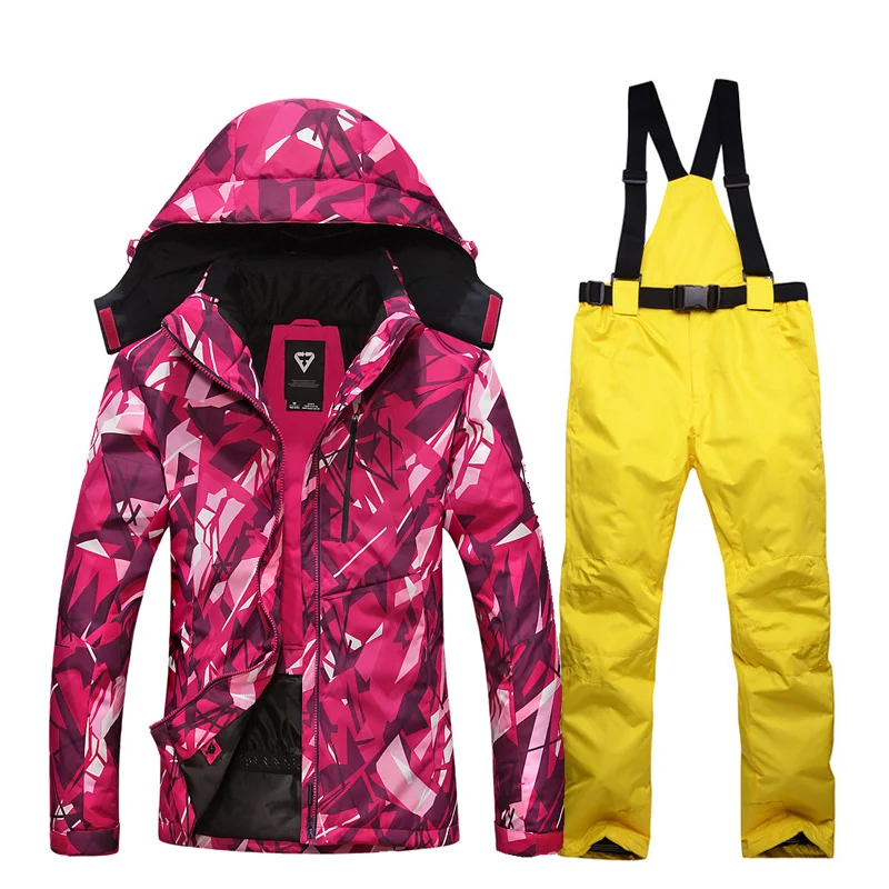 Winter Women Ski Sport Suit Thick Warm Waterproof Windproof Skiing And Snowboarding Jacket +Pants Female Outdoor Snow Wear Sets 
Winter Women Ski Sport Suit Thick Warm Waterproof Windproof Skiing And Snowboarding Jacket +Pants Female Outdoor Snow Wear Sets