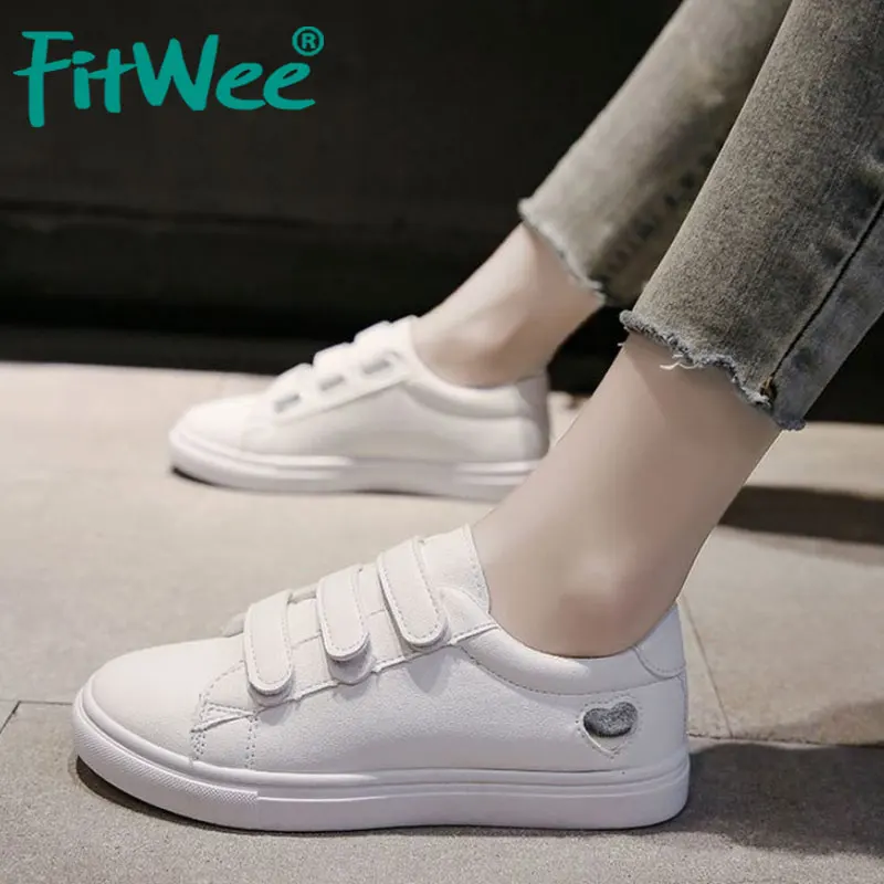 Fitwee Women Shoes Round Toe Pu Leather Flats Hook&Loop White Shoes Ladies Footwear Leisure Sneaker Simple Mujer Size 35-40
Fitwee Women Shoes Round Toe Pu Leather Flats Hook&Loop White Shoes Ladies Footwear Leisure Sneaker Simple Mujer Size 35-40