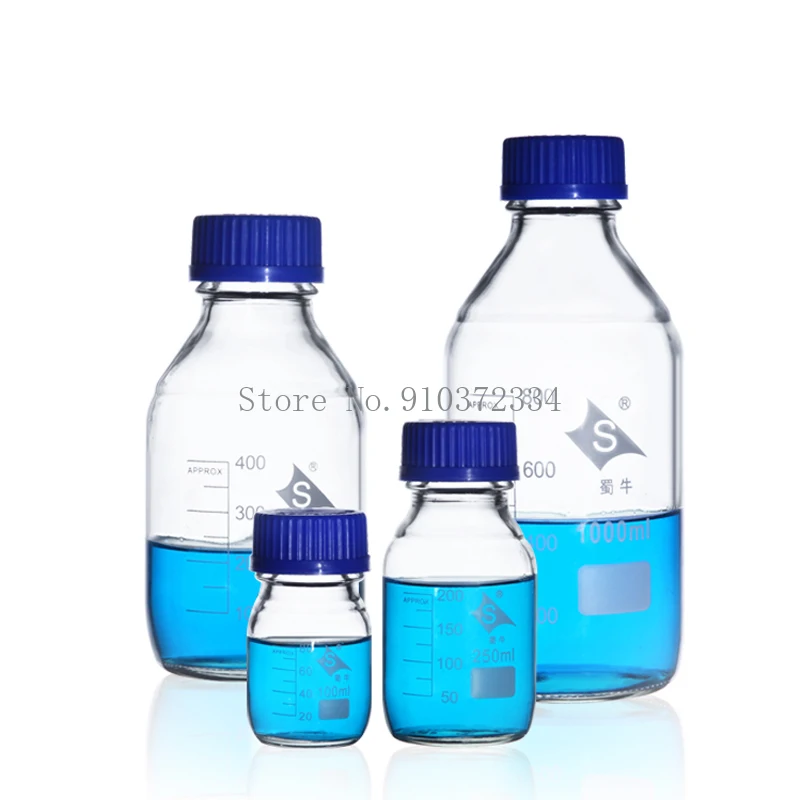 1pcs Capacity 100/250/500/1000ml Glass Reagent Bottle With Blue Screw Cap Medical Laboratory Chemistry Glassware
1pcs Capacity 100/250/500/1000ml Glass Reagent Bottle With Blue Screw Cap Medical Laboratory Chemistry Glassware