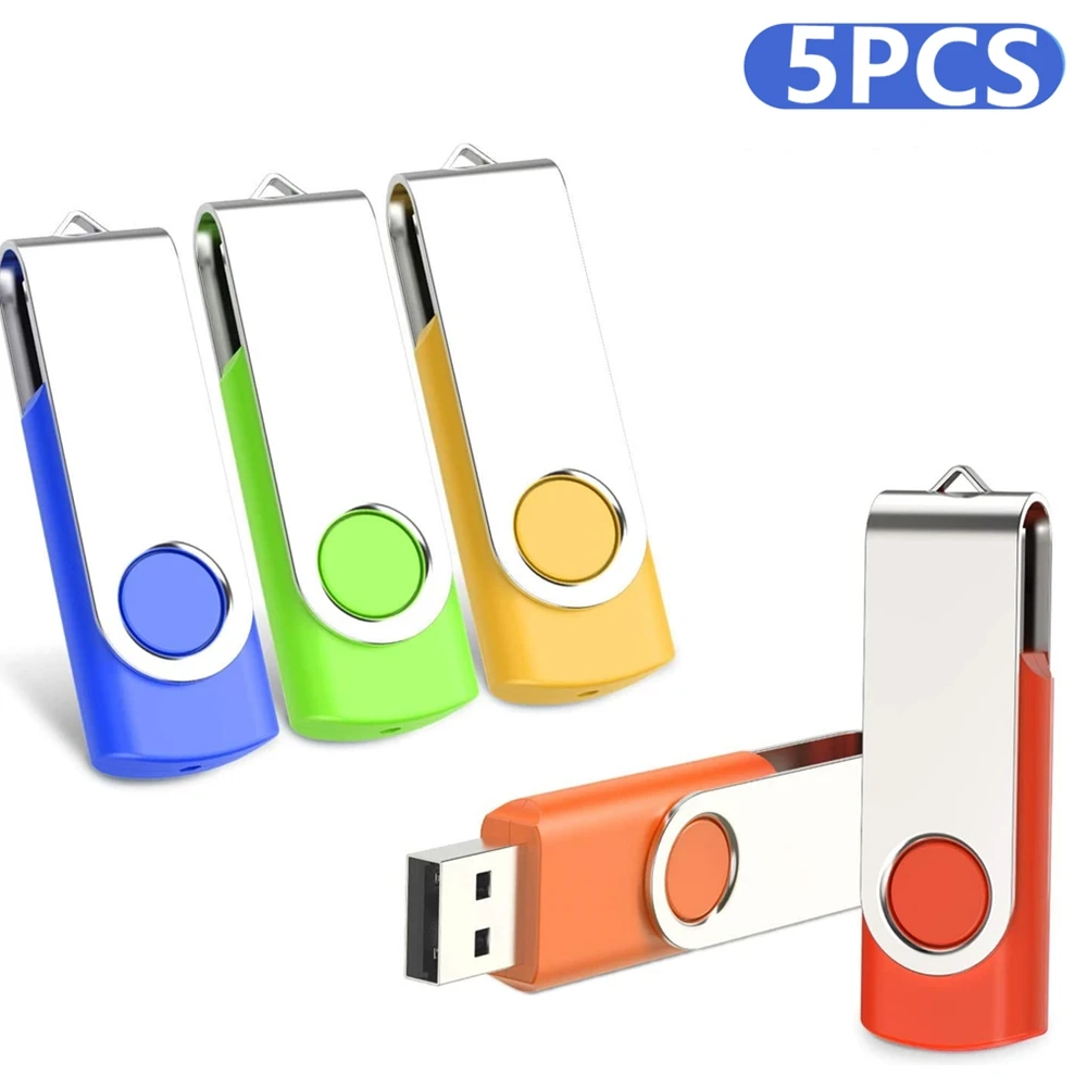 

5Pack Colorful 360° Rotation 512MB 1GB 2GB 4GB 8GB 16G 64GB 128GB USB Flash Drives Memory Stick Thumb Drives Free Logo Wholesale