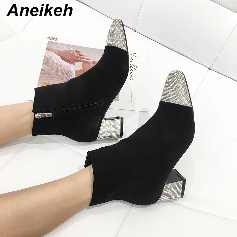 Aneikeh Spring/Autumn 2019 Bling Chelsea Square Toe Boots Women Square Toe Booties Lace-Up Shoes Fashion Thick High Heels Shoes
Aneikeh Spring/Autumn 2019 Bling Chelsea Square Toe Boots Women Square Toe Booties Lace-Up Shoes Fashion Thick High Heels Shoes