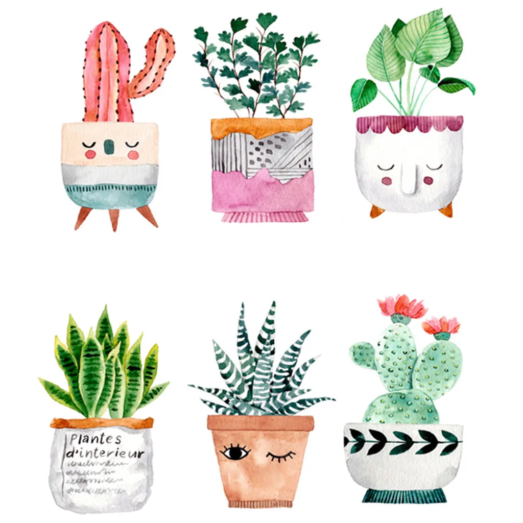 Succulents Cactus Flowers Pot DIY Wall Sticker Living Room Sofa Background Wall Mural Art Vinyl Removable Poster Home Decor
Succulents Cactus Flowers Pot DIY Wall Sticker Living Room Sofa Background Wall Mural Art Vinyl Removable Poster Home Decor