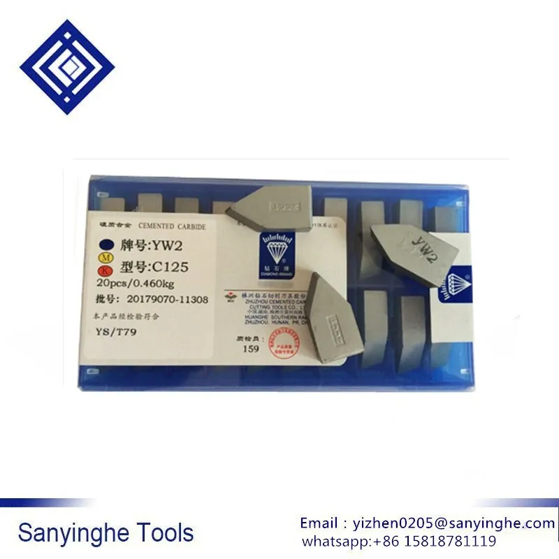 Original ZCCCT C125 YG6 / YG8 / YW1 / YW2 / YT5 / YT14 / YT15 carbide welding inserts brazed insert (20pcs/lots )
Original ZCCCT C125 YG6 / YG8 / YW1 / YW2 / YT5 / YT14 / YT15 carbide welding inserts brazed insert (20pcs/lots )