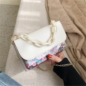 Transparent PU Leather Shoulder Messenger Bags For Women 2020 Mini Chains Crossbody Bag Summer Female Handbags and Purses
Transparent PU Leather Shoulder Messenger Bags For Women 2020 Mini Chains Crossbody Bag Summer Female Handbags and Purses