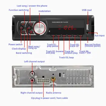 12V Lossless Music Detachable Panel Universal Handsfree Calls FM Radio Remote Control LED Display Bluetooth 4.0 Car MP3 Player
12V Lossless Music Detachable Panel Universal Handsfree Calls FM Radio Remote Control LED Display Bluetooth 4.0 Car MP3 Player