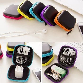 Portable Case for Headphones Case Mini Zippered Round Storage Hard Bag square Headset Box for travel Small object storage 
Portable Case for Headphones Case Mini Zippered Round Storage Hard Bag square Headset Box for travel Small object storage