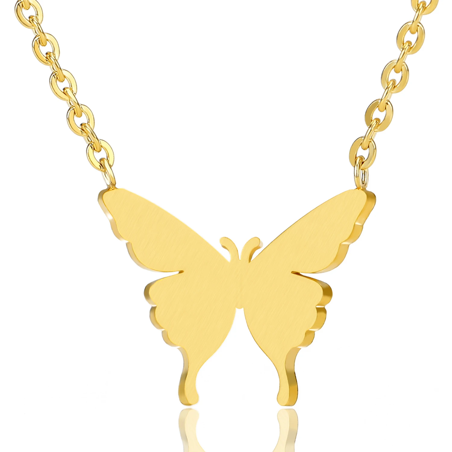 Gold Silver Color Butterfly Necklace For Women 3 H0afb7e536d5f4c89b76f0734c93abd56f