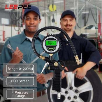 LEEPEE Car JP Tire Air Pressure Inflator Gauge Inflation Monitoring Manometer Digital LCD Display LED Backlight Vehicle Tester
LEEPEE Car JP Tire Air Pressure Inflator Gauge Inflation Monitoring Manometer Digital LCD Display LED Backlight Vehicle Tester