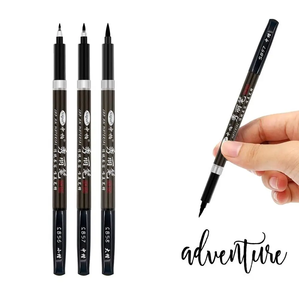 3pcs Calligraphy Pen Set Fine Medium Brush for Signature Drawing Hand Writing Lettering Words Painting Art Design Supplies F867
3pcs Calligraphy Pen Set Fine Medium Brush for Signature Drawing Hand Writing Lettering Words Painting Art Design Supplies F867