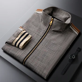Men's sweater autumn and winter new handsome khaki Hong Kong style knitted ribbon warm ins tide plaid jacket
Men's sweater autumn and winter new handsome khaki Hong Kong style knitted ribbon warm ins tide plaid jacket