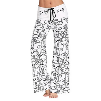 Vicabo Women Pants 2020 Fashion Casual Digital Cat Printed Flare Drawstring Trousers Ladies Longewear Loose Long Trouser
Vicabo Women Pants 2020 Fashion Casual Digital Cat Printed Flare Drawstring Trousers Ladies Longewear Loose Long Trouser