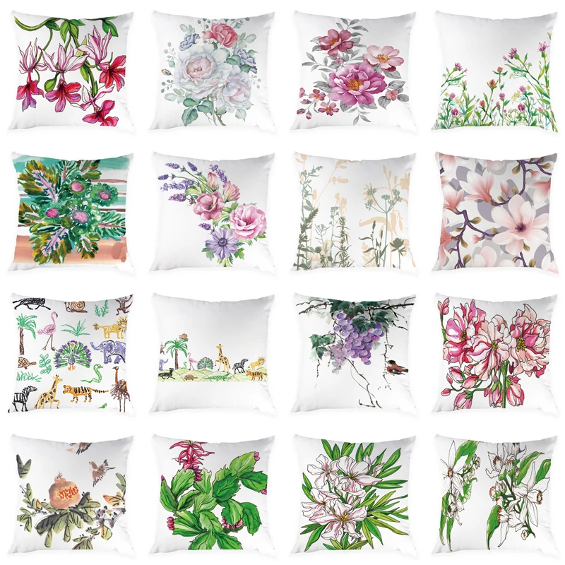 Plant Pattern Cushion Cover Soft Sofa Office Pillow Covers Peach Skin Flower Leaf Pattern Decorative Pillowcase Home Decor
Plant Pattern Cushion Cover Soft Sofa Office Pillow Covers Peach Skin Flower Leaf Pattern Decorative Pillowcase Home Decor