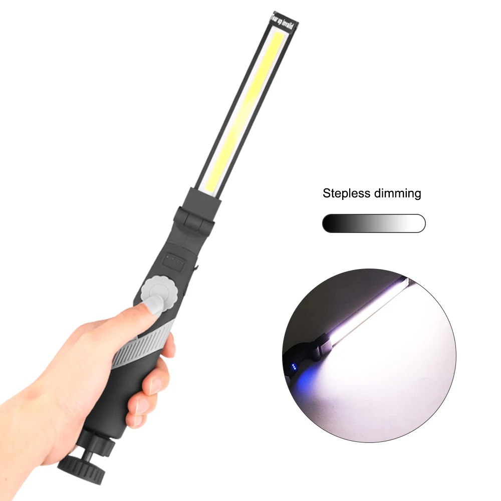 Rotated Foldable Portable COB LED Flashlight Torch USB Rechargeable Work Light Magnetic Lantern spotlight | Лампы и освещение