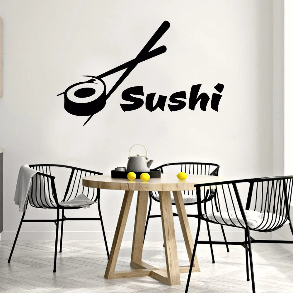 Суши Настенная Наклейка для ресторана Японская еда на стену суши бар стеклянное