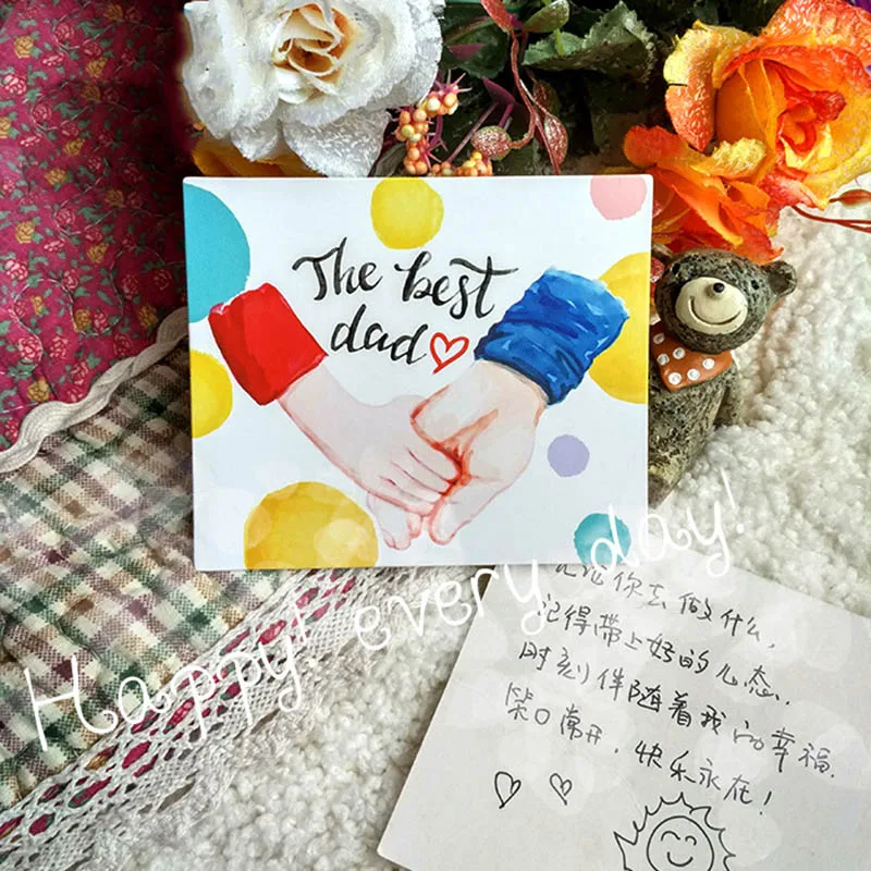 greeting cards cute thank you postcards blessing gift card for