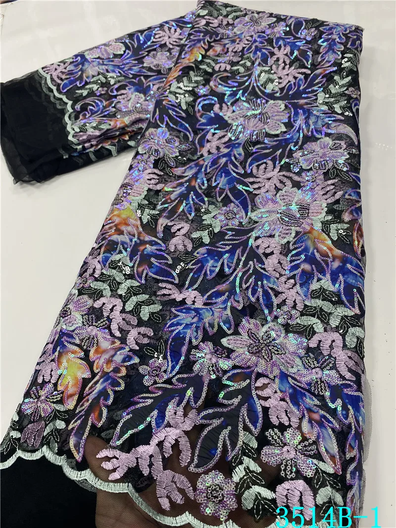 NIAI высокое качество 2018 Последние 3D большие цветы французское кружево Тюль Чистая