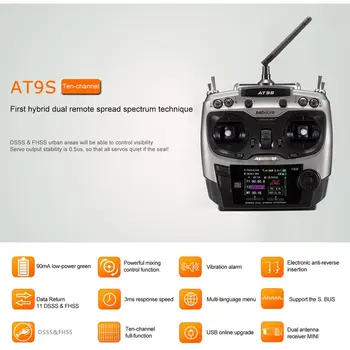 Radiolink AT9S 2.4G 9CH RC System Transmitter, AT9S Remote Controller with R9DS Receiver Neutral Plastic
Radiolink AT9S 2.4G 9CH RC System Transmitter, AT9S Remote Controller with R9DS Receiver Neutral Plastic