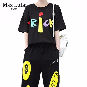Max LuLu 2020 New Korean Fashion Style Summer Ladies Loose Two Pieces Sets Womens Casual Cotton Suits Female Punk Tops And Pants
Max LuLu 2020 New Korean Fashion Style Summer Ladies Loose Two Pieces Sets Womens Casual Cotton Suits Female Punk Tops And Pants