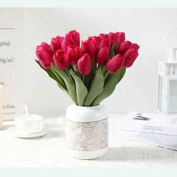 10 pcs Tulip Artificial Flower Real Touch Artificial Bouquet Fake Flower for Wedding Decoration Flowers Home Garen Decor
10 pcs Tulip Artificial Flower Real Touch Artificial Bouquet Fake Flower for Wedding Decoration Flowers Home Garen Decor