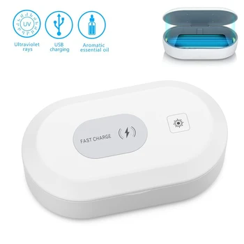 15W UV Light Sterilizer Box Fast Wireless Charger Cellphones Jewelry Cleaner Personal Sanitizer Disinfection Cabinet USB Charger
15W UV Light Sterilizer Box Fast Wireless Charger Cellphones Jewelry Cleaner Personal Sanitizer Disinfection Cabinet USB Charger