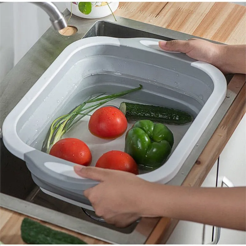 Foldable Cutting Board Multi-Function Fruit Bowl Mildew-Proof Telescopic Drain With Water Outlet Save Time And Energy
Foldable Cutting Board Multi-Function Fruit Bowl Mildew-Proof Telescopic Drain With Water Outlet Save Time And Energy