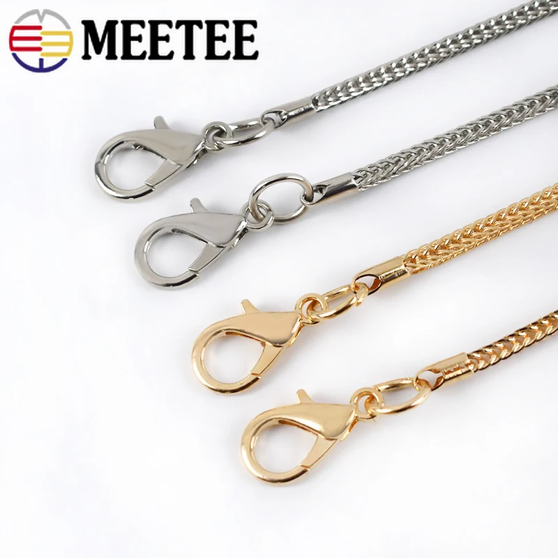 Meetee 1pc//2pcs/5pcs 113cm 4mm Width Metal Chain Bag Replacement Shoulder Strap Sanp Buckle DIY Hardware Accessory BF409 | Дом и сад