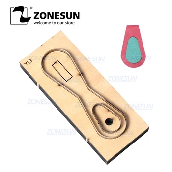 ZONESUN Custom Leather Key Chain Die Cuts For Handmade Key Ring DIY Key Fob Punching Tool Cutting Clicker Die Steel Rule Die
ZONESUN Custom Leather Key Chain Die Cuts For Handmade Key Ring DIY Key Fob Punching Tool Cutting Clicker Die Steel Rule Die