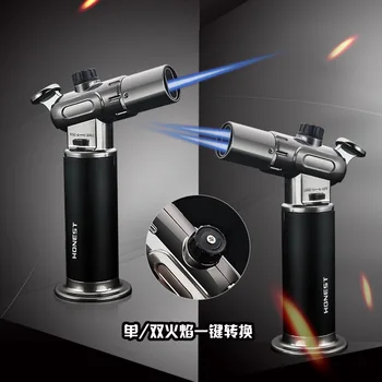 Spray Gun Kitchen Dual Flame Mode Lighter Turbo Torch Gas Jet Windproof Lighter Butane Big Firepower Welding BBQ Baking Outdoor
Spray Gun Kitchen Dual Flame Mode Lighter Turbo Torch Gas Jet Windproof Lighter Butane Big Firepower Welding BBQ Baking Outdoor