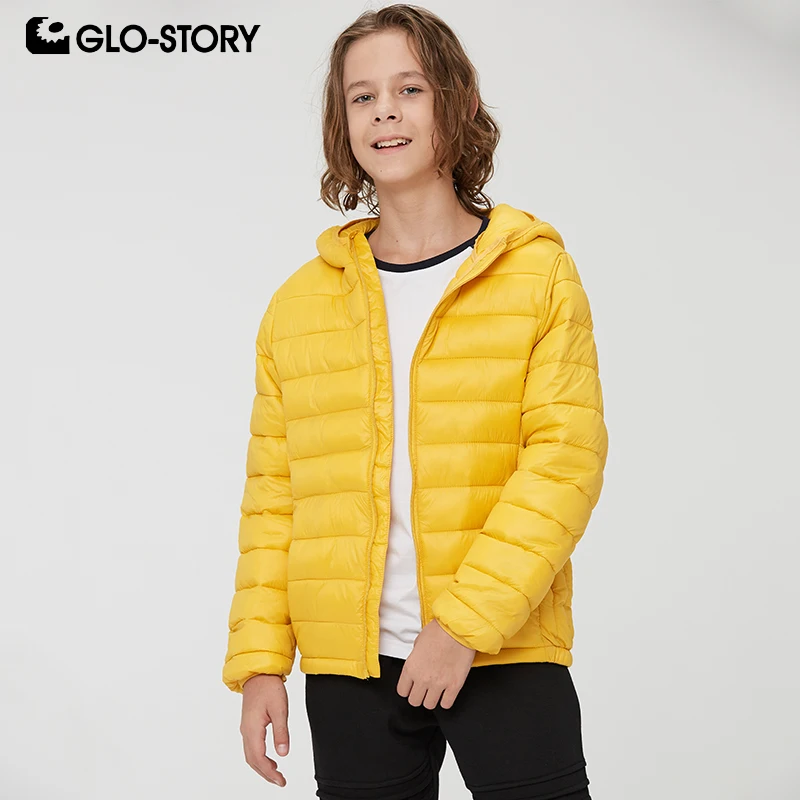 GLO-STORY детские осенние легкие стеганые куртки с капюшоном для мальчиков