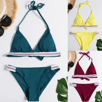 New Bikinis Women's Sexy Patchwork Embroidery Bandage Split Bikini Swimwear Swimsuit Women Bikini Sexy
New Bikinis Women's Sexy Patchwork Embroidery Bandage Split Bikini Swimwear Swimsuit Women Bikini Sexy