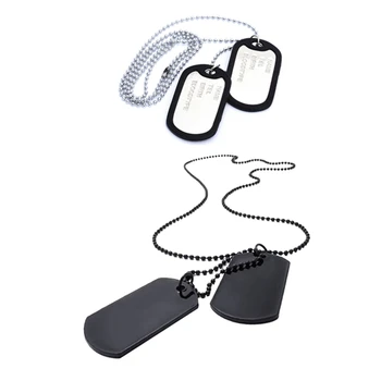Necklace Chain Pendant 2 Plate Identity Dog Tag Alloy Men & 2 Tag Style Dog Tag 68 cm Pendant with Chain, Black
Necklace Chain Pendant 2 Plate Identity Dog Tag Alloy Men & 2 Tag Style Dog Tag 68 cm Pendant with Chain, Black