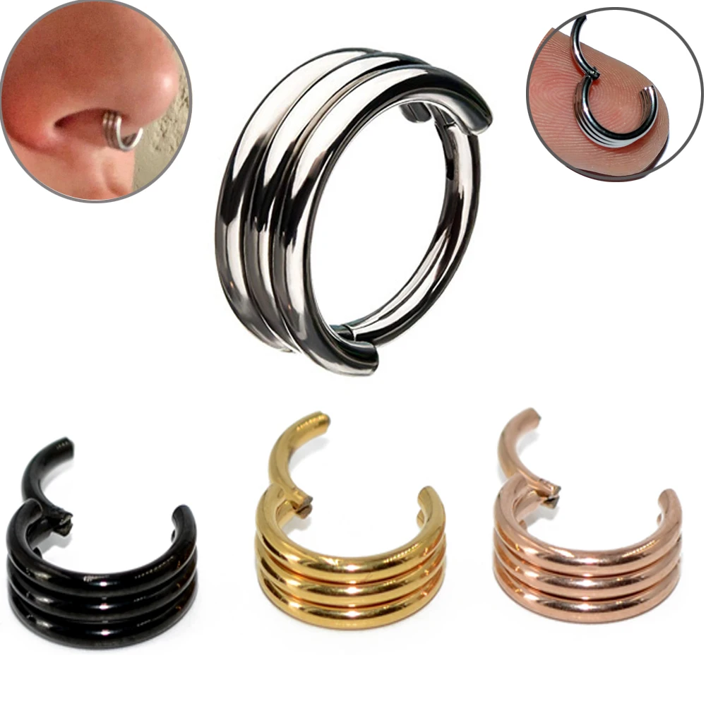 Dreamlee 1Piece Segment Ohr Knorpel Schmuck Trio Layer Steel Septum Clicker Daith Hoop Ring Nose Labret Ear Tragus Cartilage
Dreamlee 1Piece Segment Ohr Knorpel Schmuck Trio Layer Steel Septum Clicker Daith Hoop Ring Nose Labret Ear Tragus Cartilage