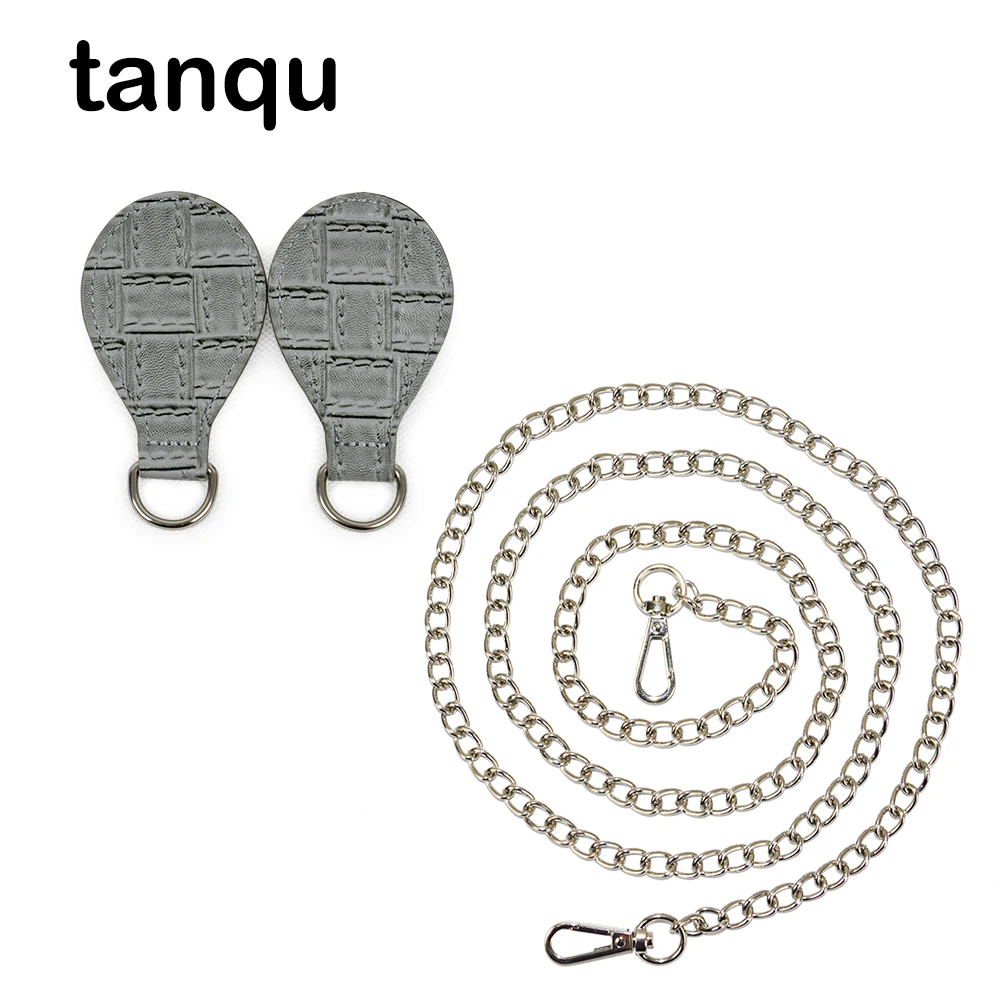 Серебристая Наплечная цепочка tanqu для Obasket O Bag из искусственной кожи в стиле