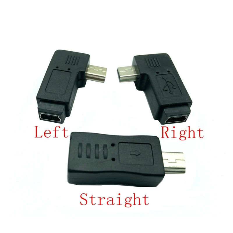 90 Degree Left Right Mini USB 5pin Male to Female Data Sync Adapter Plug Mini USB Connector
90 Degree Left Right Mini USB 5pin Male to Female Data Sync Adapter Plug Mini USB Connector